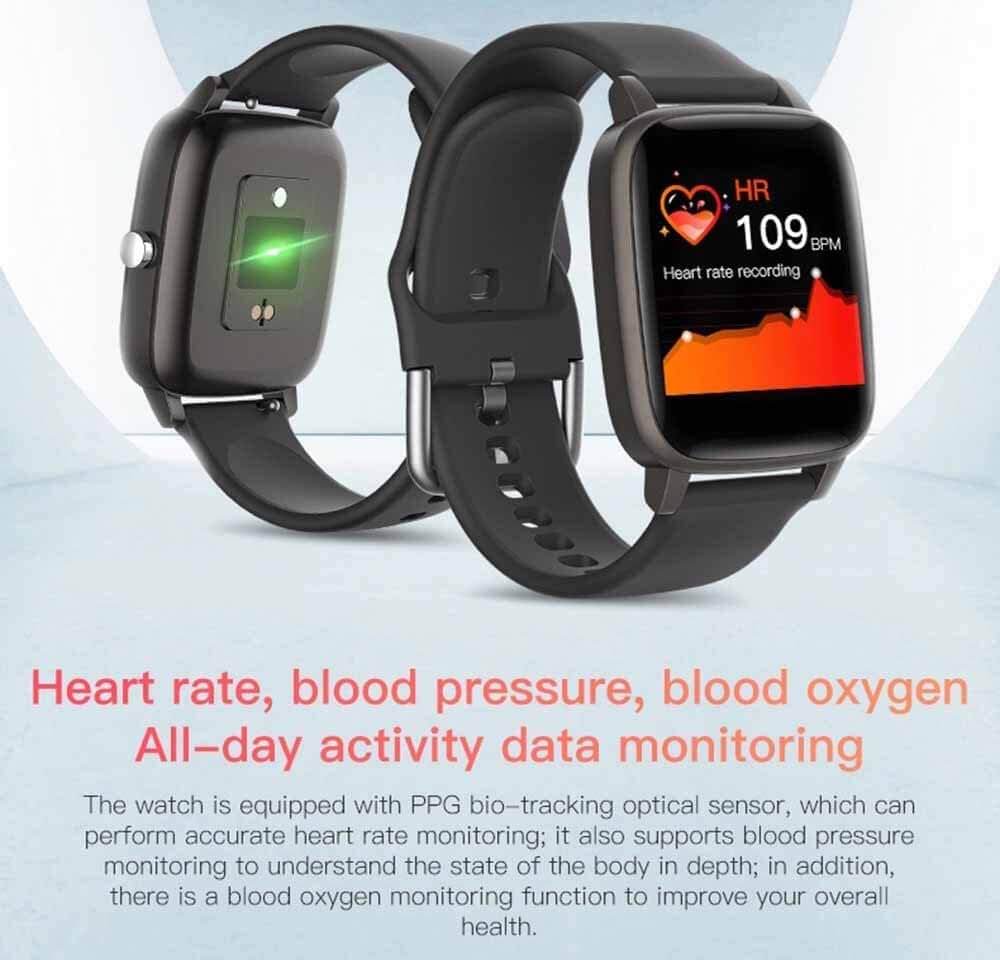 Android Smart Watch Heart rate Monitor with Body Temperature - The Shopsite