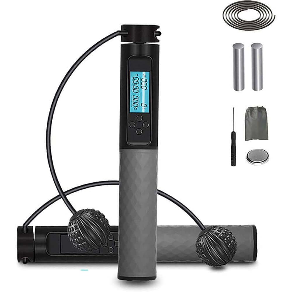 Skipping rope cordless balls in use