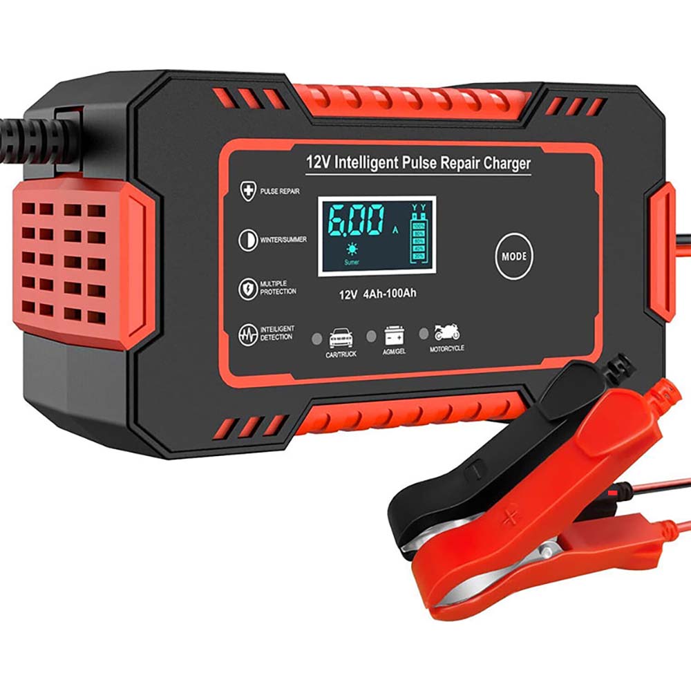 Car battery charger with summer and winter modes