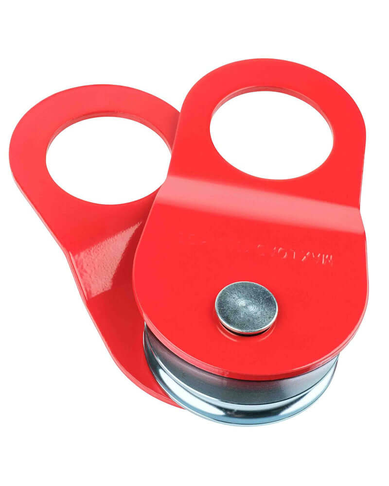 Snatch block with shackles and straps