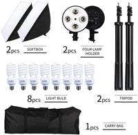 Thumbnail for 4 Head Studio Photography set Lighting Kit - The Shopsite