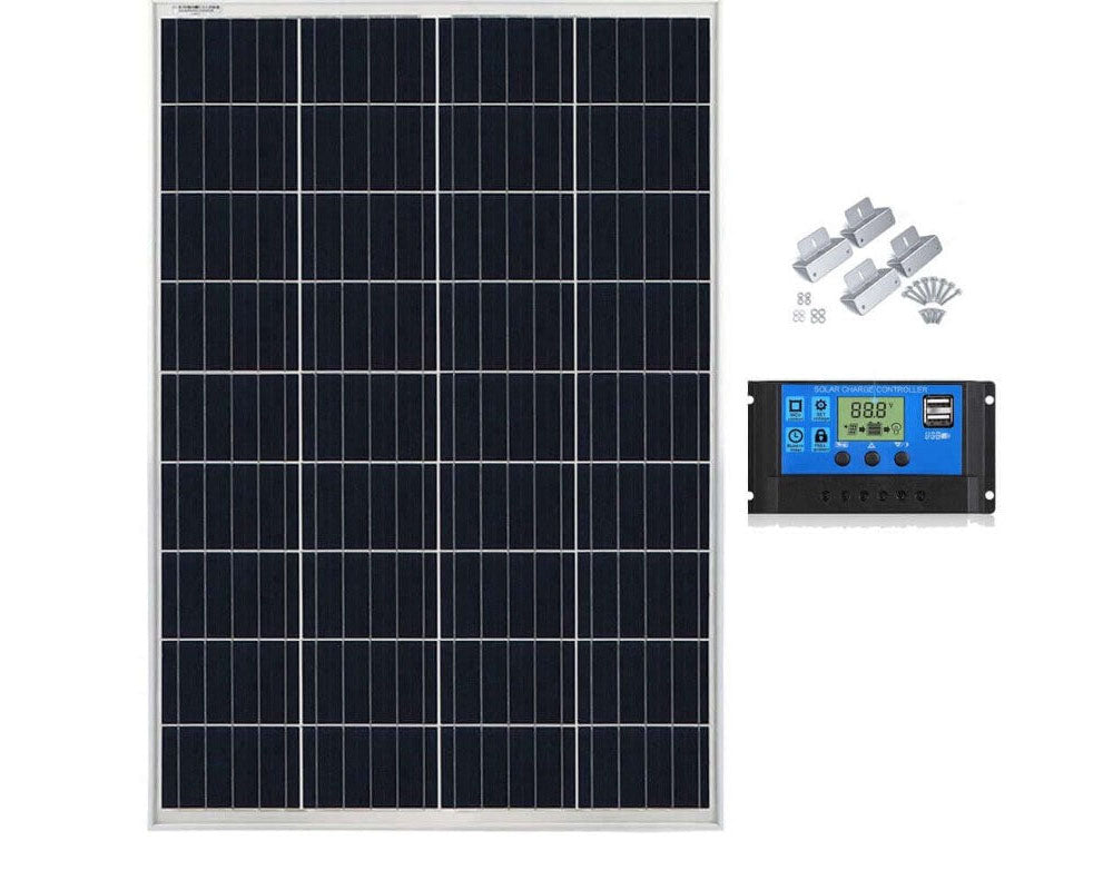 Monocrystalline solar panel in outdoor setting
