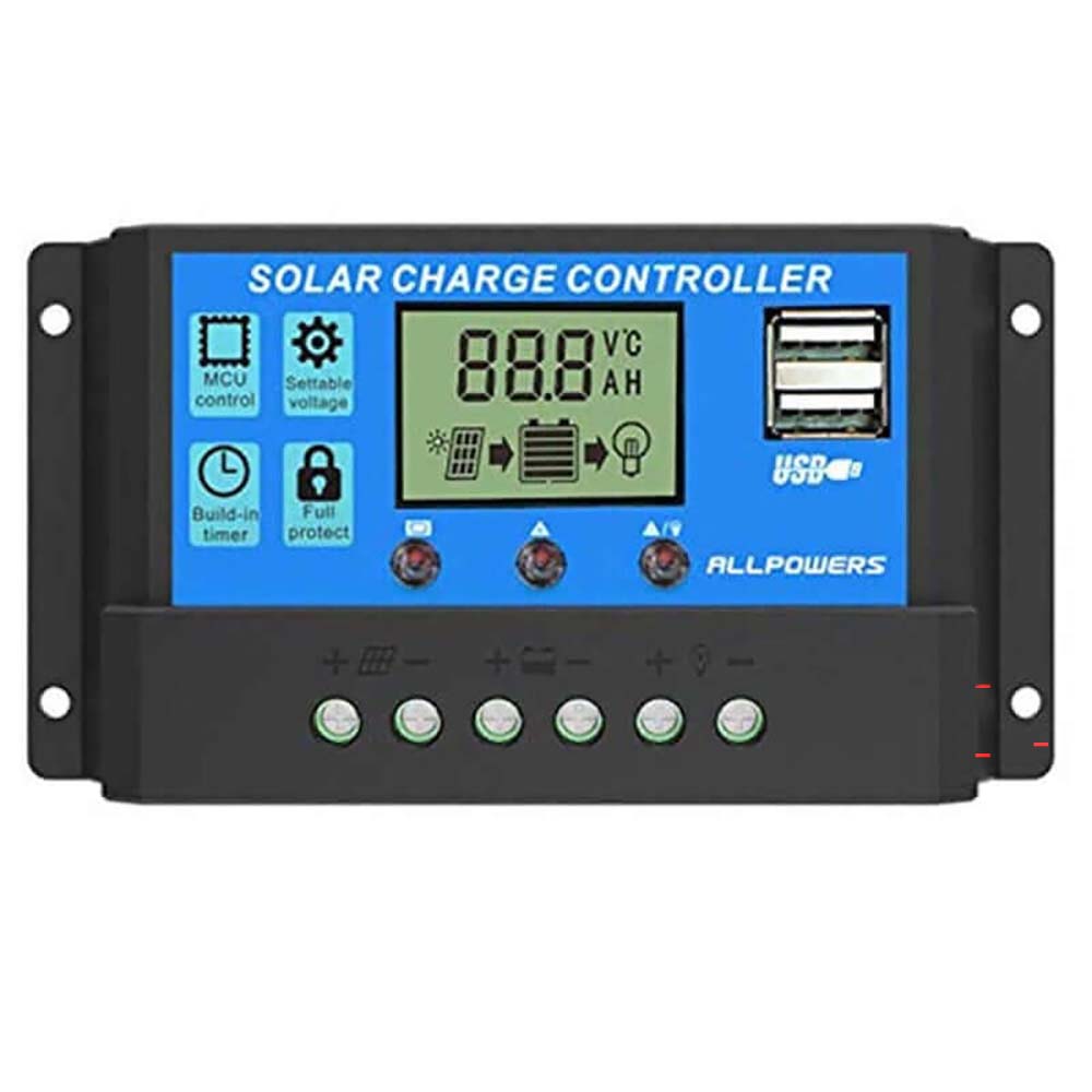 Compact solar regulator with buttons