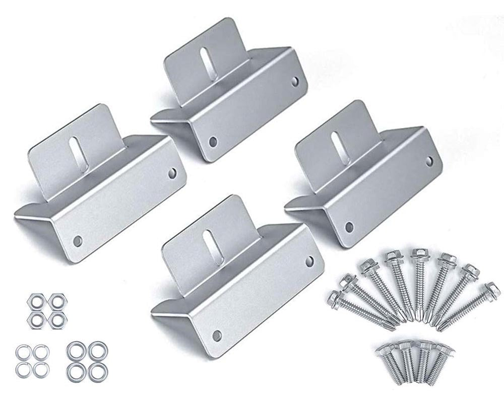 Z bracket mounting kit for small solar panels 50W-150W