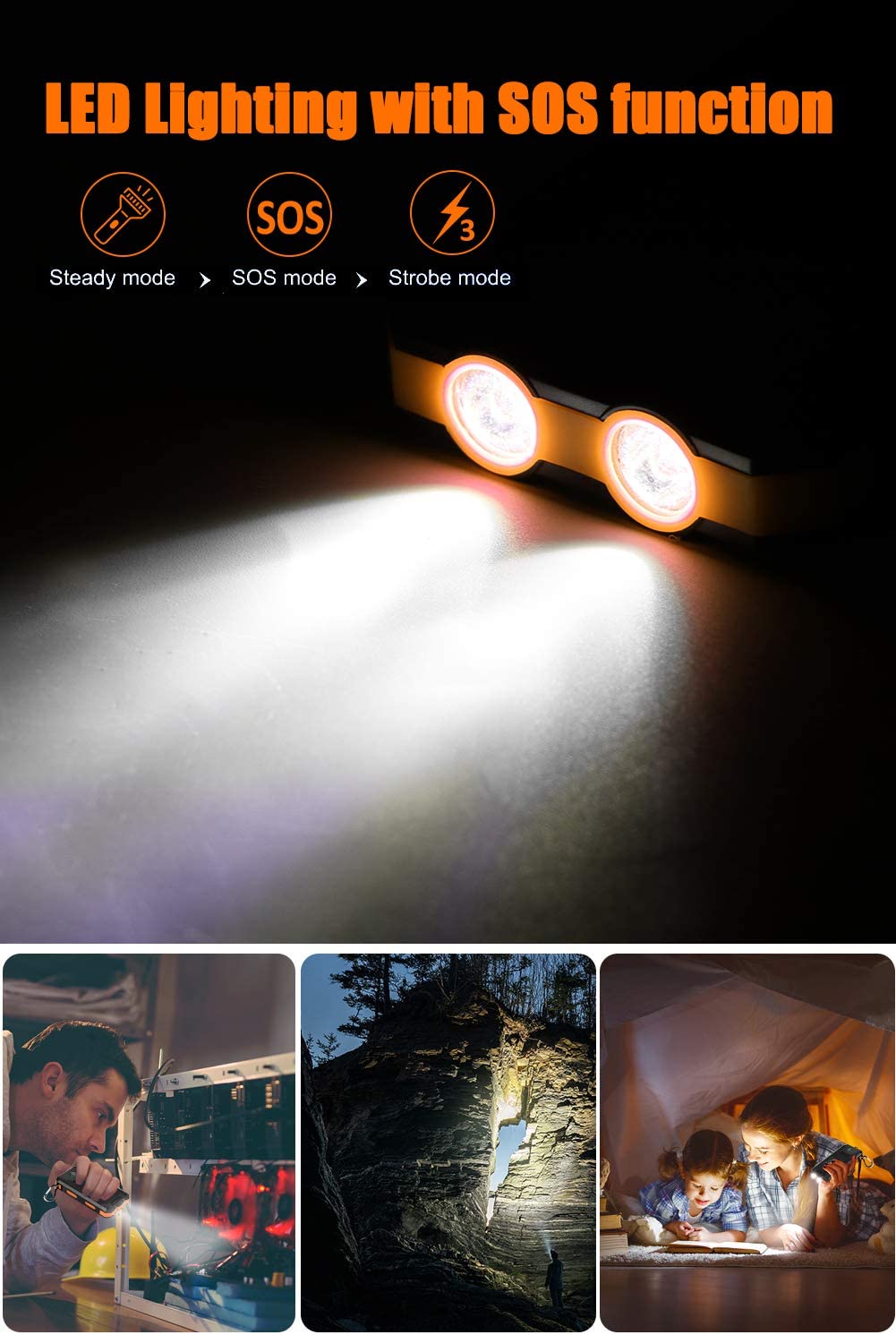 Solar charger with carabiner