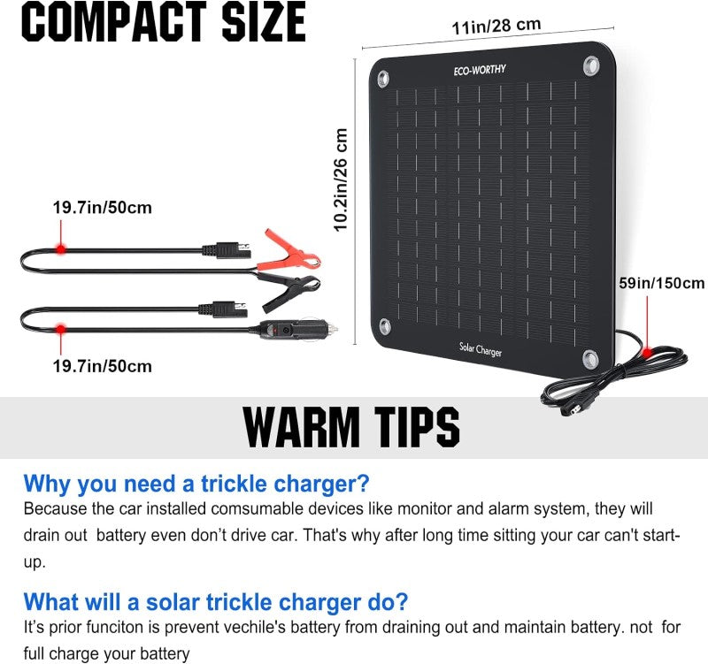 Solar battery maintainer