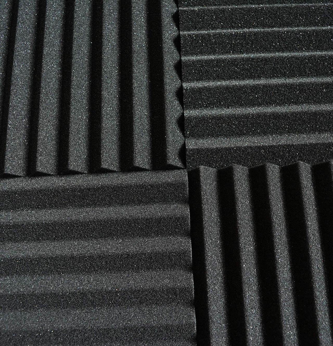 Set of 12 foam panels in blue and black