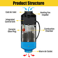 Thumbnail for Diesel Air Heater 5kW 12V with LCD Switch