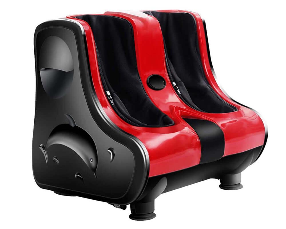 Foot massager used for post-workout recovery