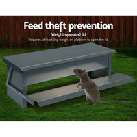 Thumbnail for Chicken feeder lid open