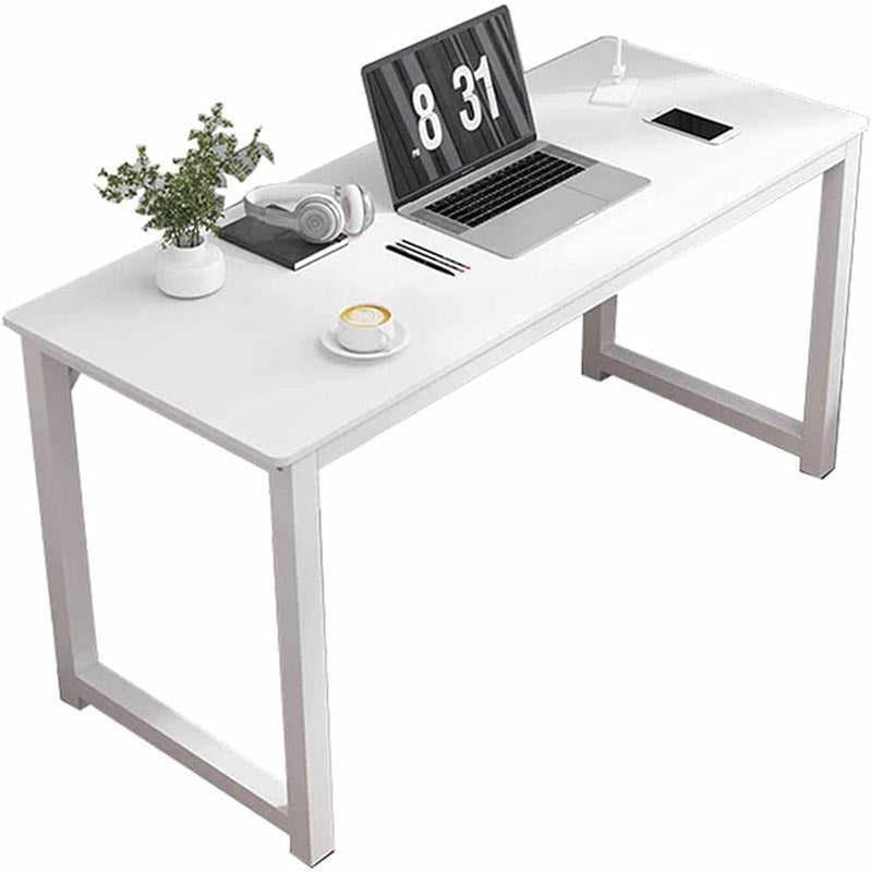 Computer desk table 120x60cm white wood top