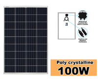 Thumbnail for 100W solar panel with sturdy mounting hardware