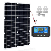 Thumbnail for Solar Panel 30W 12V with controller 20A and mount Monocrystalline