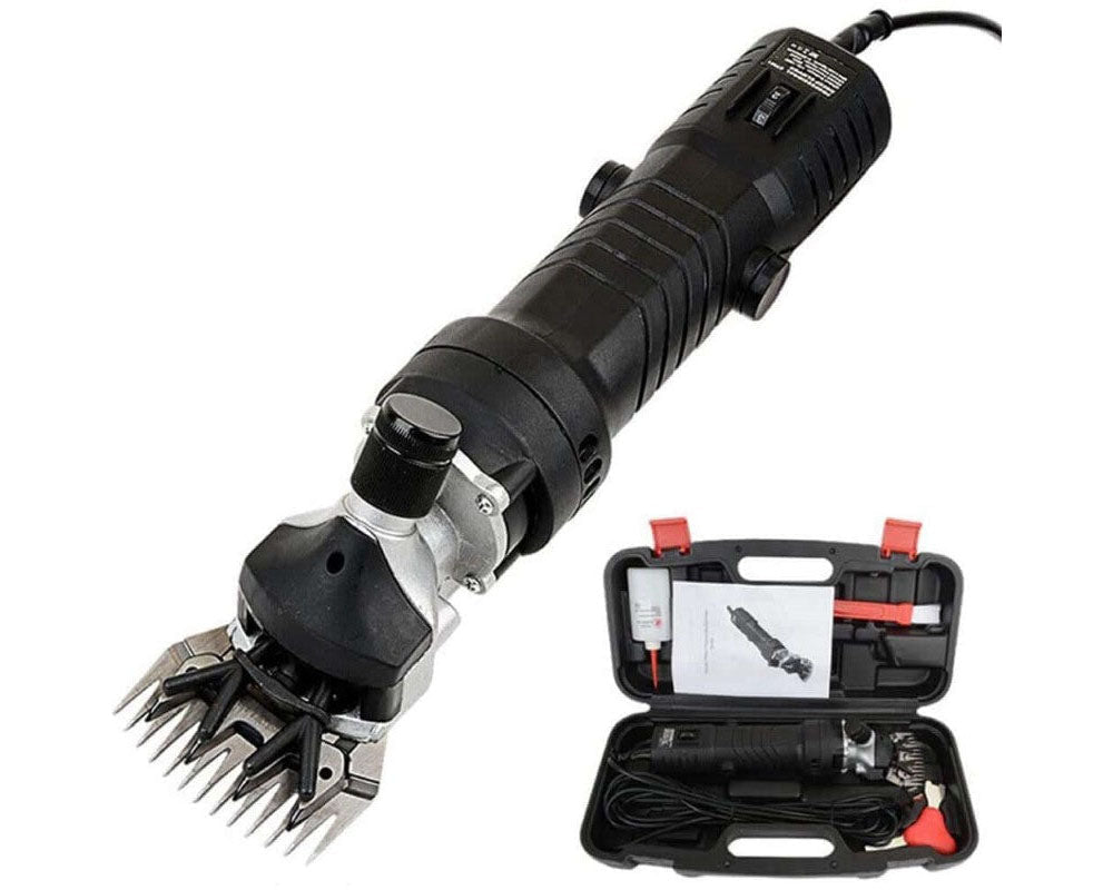 Sheep clippers plugged in ready for use