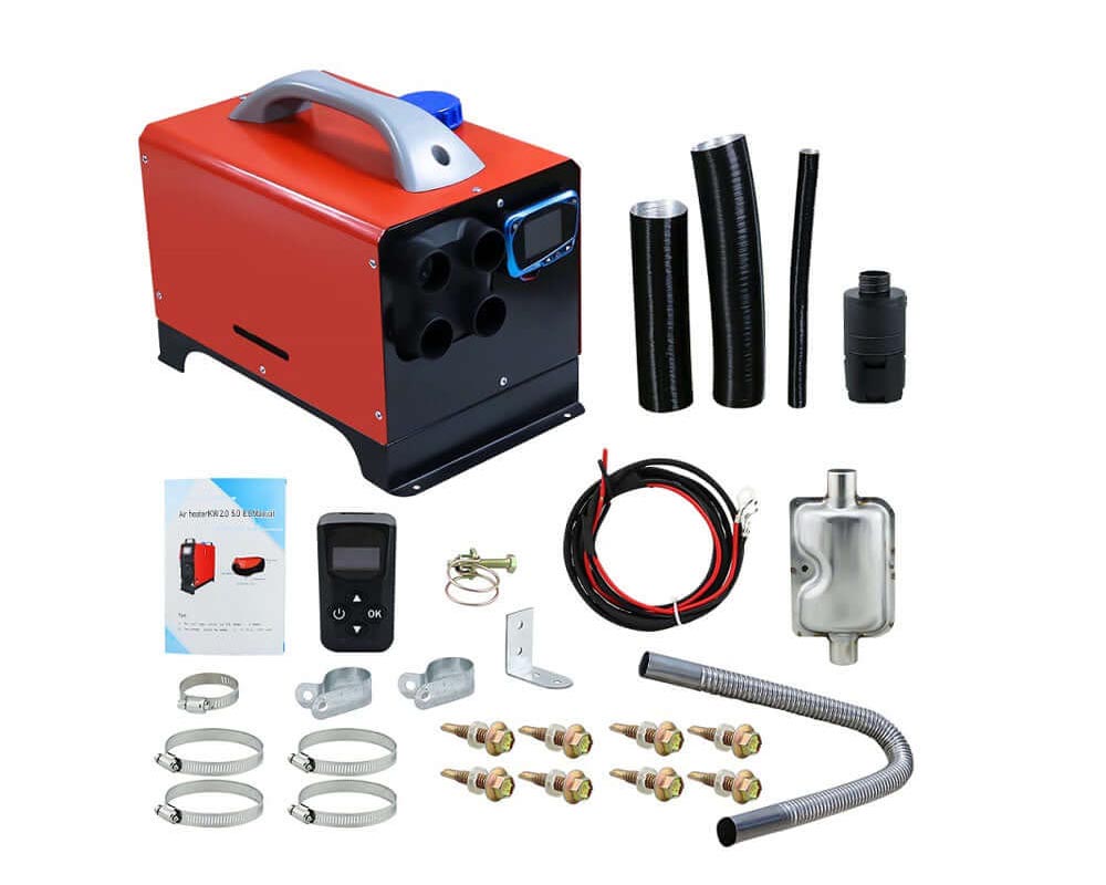 Diesel air heater inlet and outlet pipes