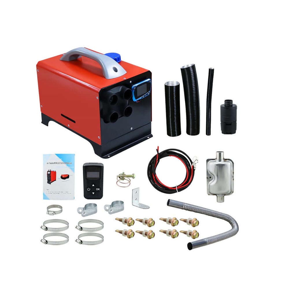 Diesel air heater red metal and plastic body