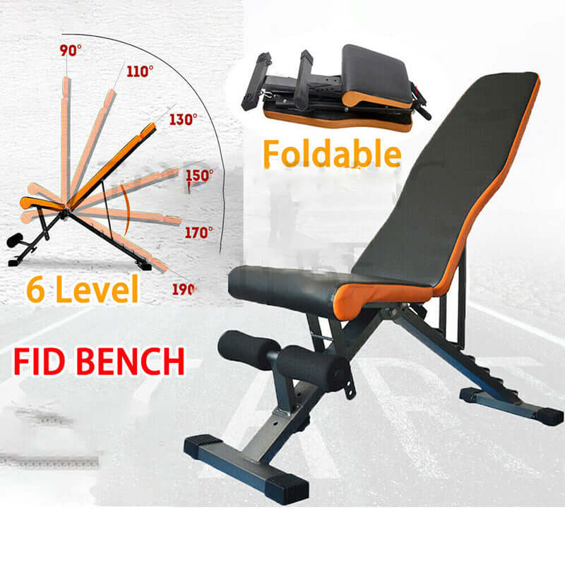 Weight bench compact folded for storage