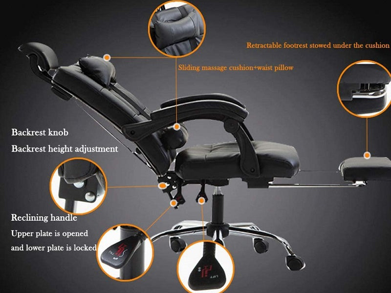 Ergonomic chair with adjustable height