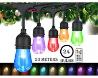 Thumbnail for Waterproof Festoon Lights with 20M 24 bulbs RGB