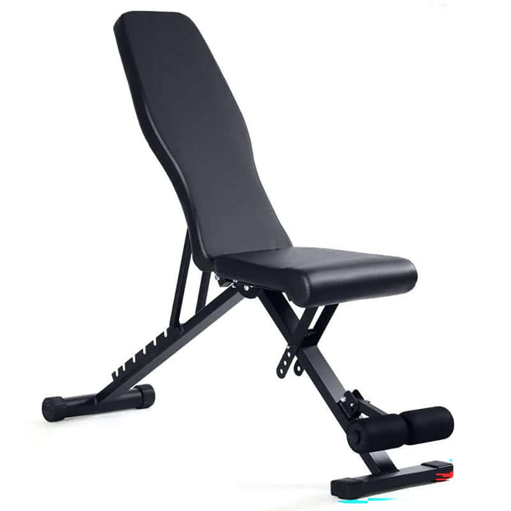 Weight bench with triangle structure for stability