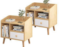 Thumbnail for Bedside table with drawer showing easy assembly parts