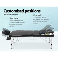 Thumbnail for Massage Table 3 Fold 80cm - The Shopsite