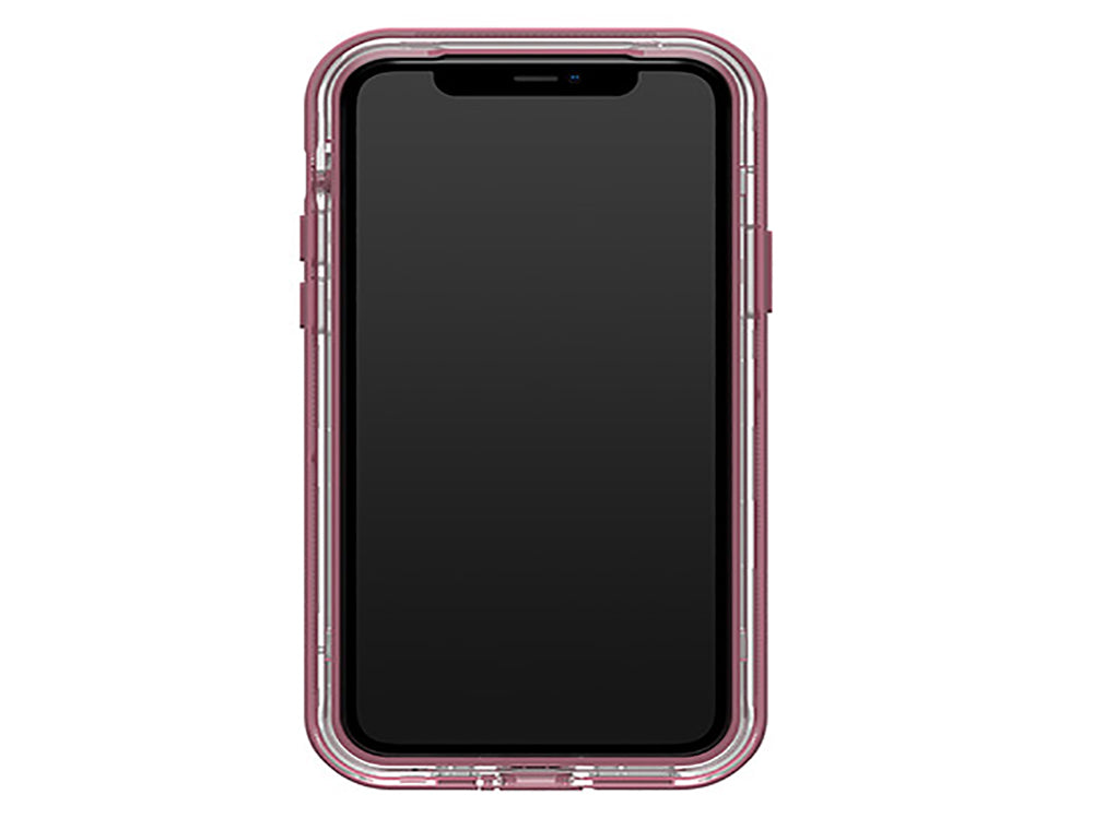Close-up of clear back with rose oil tint