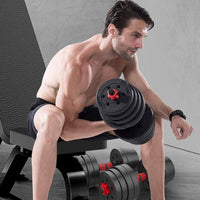 Thumbnail for 30kg Adjustable Weights Dumbbell Barbell Set