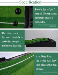 Thumbnail for Golf Putting Practice Mat 3 Meters, Indoor Golf Putter Practice Set - The Shopsite