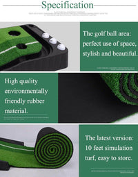 Thumbnail for Golf Putting Practice Mat 3 Meters, Indoor Golf Putter Practice Set - The Shopsite