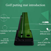 Thumbnail for Golf Putting Practice Mat 3 Meters, Indoor Golf Putter Practice Set - The Shopsite