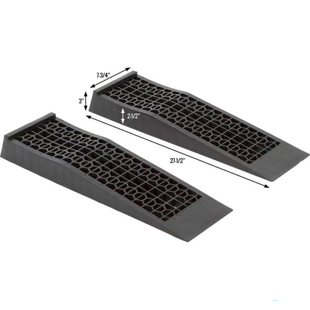 Low profile ramps for vehicle maintenance