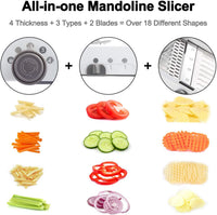 Thumbnail for Vegetable Slicer Vegetable Cutter Mandoline Slicer Stainless Steel Vegetable Julienner