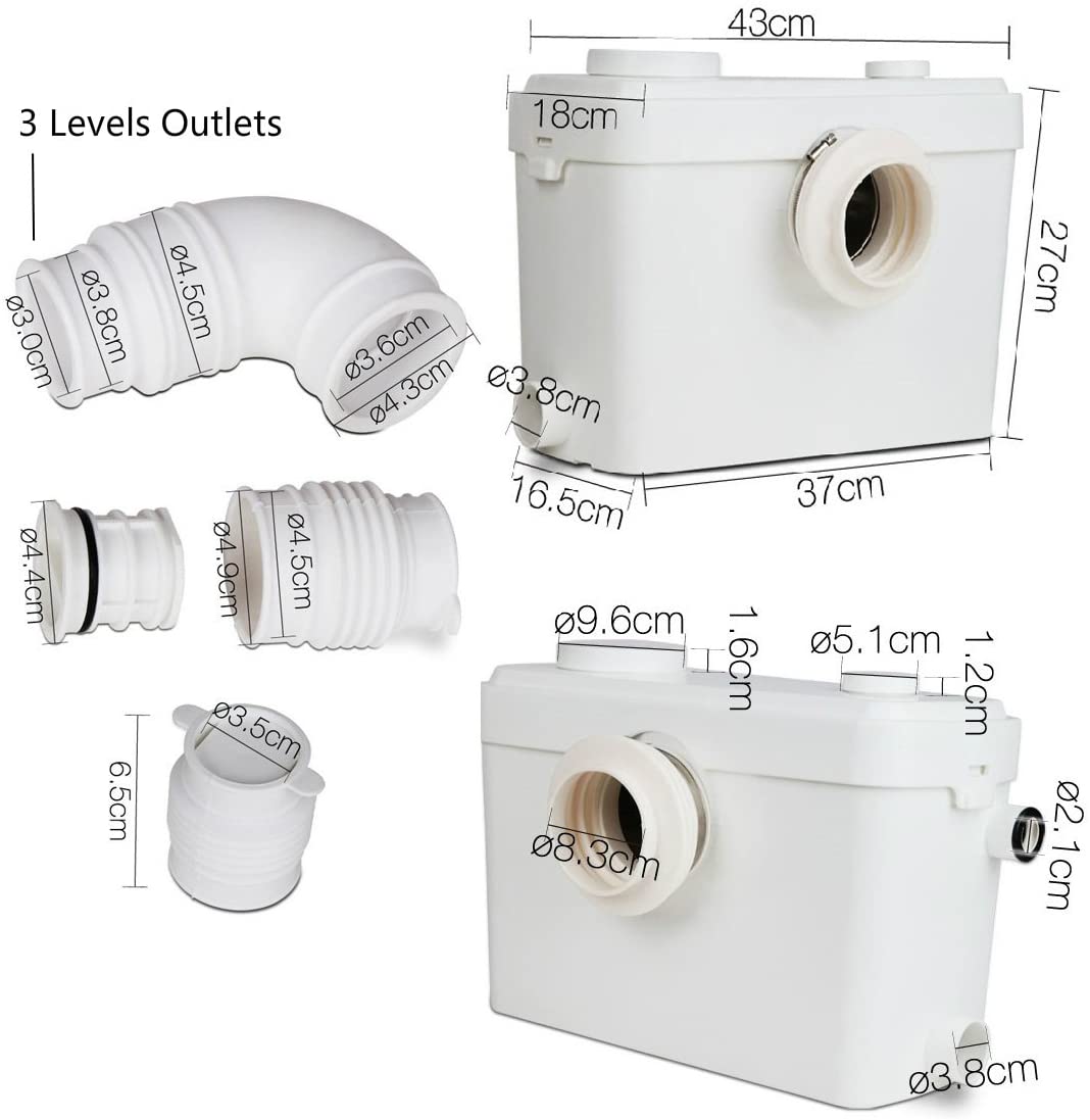 Macerator Sewage Pump Automatic Flush for Toilet Sink Shower Bathroom - The Shopsite