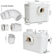 Thumbnail for Macerator Sewage Pump Automatic Flush for Toilet Sink Shower Bathroom - The Shopsite