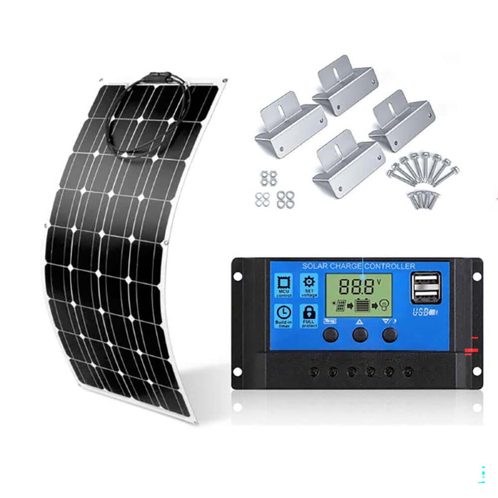 Solar panel with included solar controller