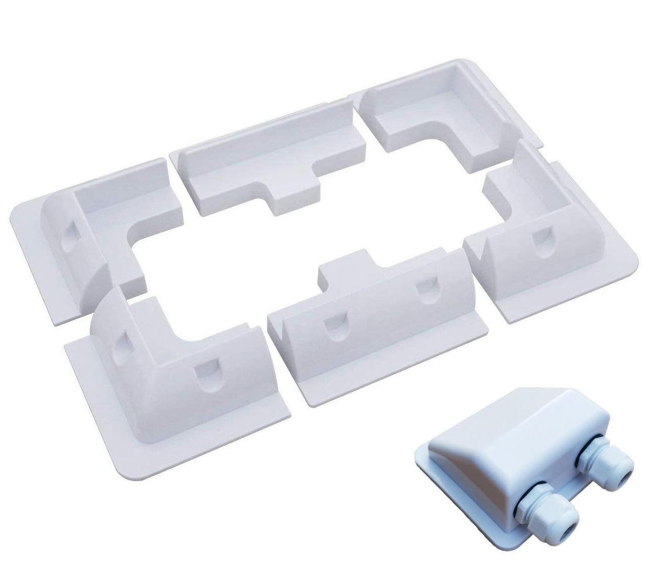 ABS brackets fixed to flat surface