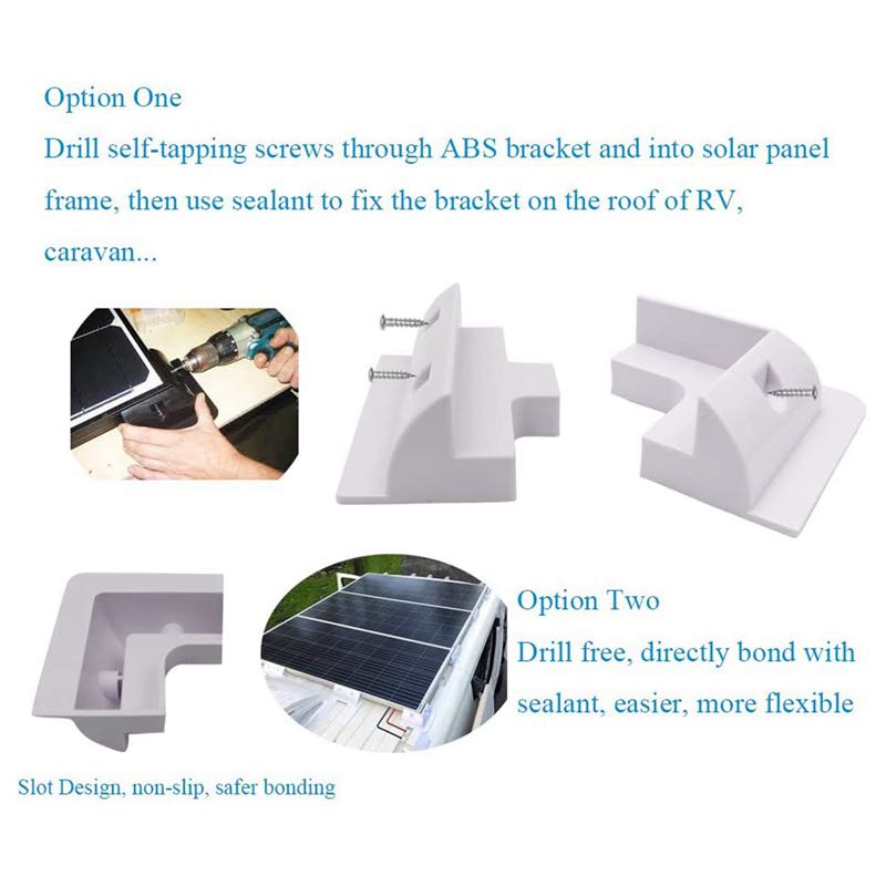 Solar panel mounting kit for motorhome