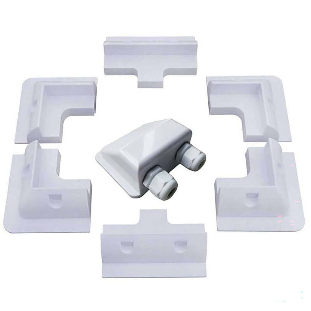 Solar panel mounting kit with adhesive pads