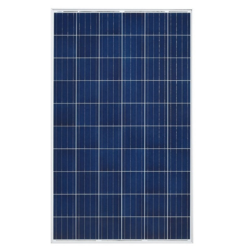 Solar panel installed on caravan roof