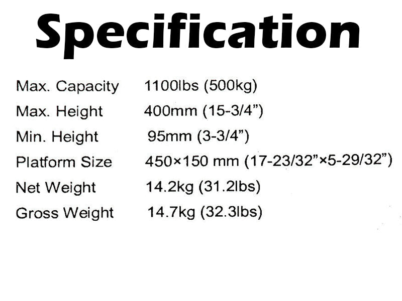 Motorbike Scissor Lift Stand 500Kg - The Shopsite