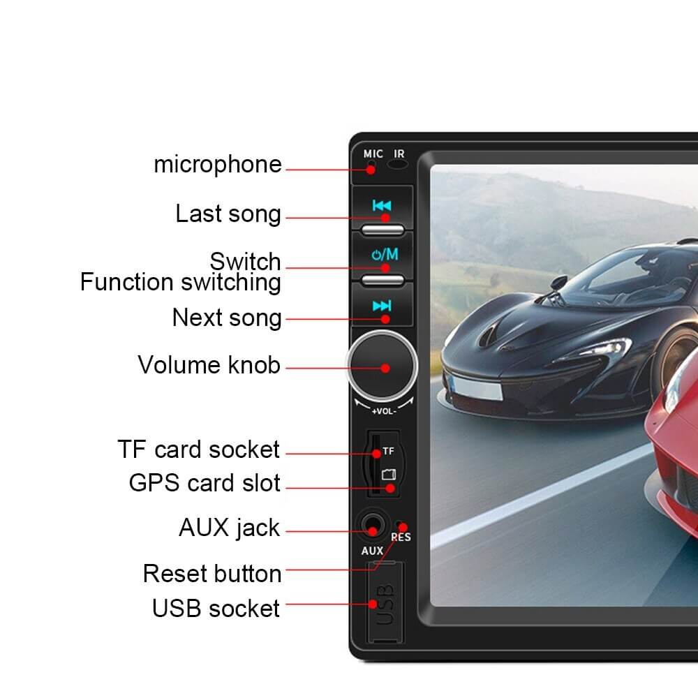 Car Stereo 2 Din 7 "Universal Car Multimedia Player Auto Radio - The Shopsite