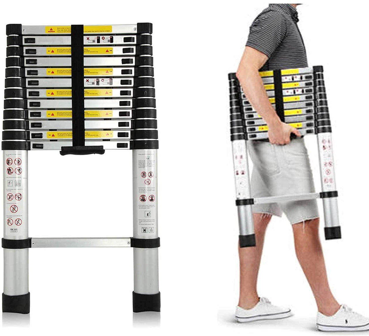 Telescopic Ladder Aluminum 3.8Meter Multi-Purpose