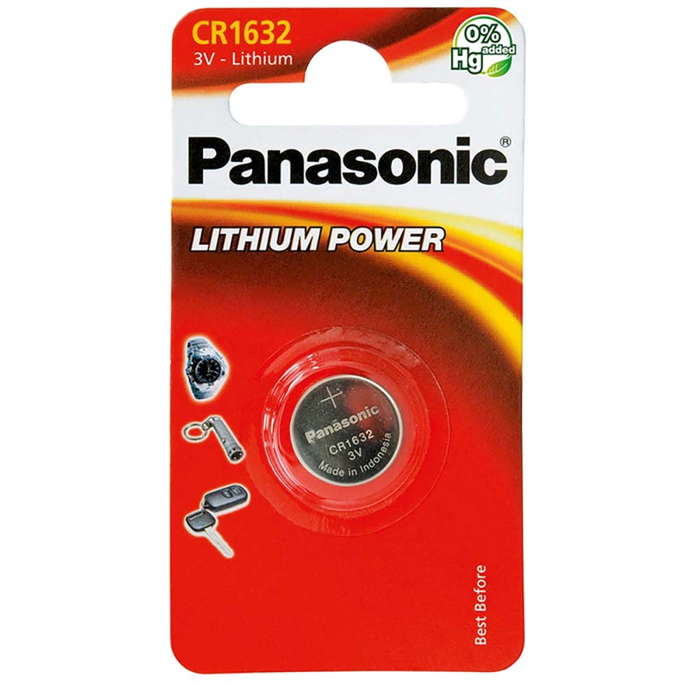 Panasonic CR1632 battery with long lifespan