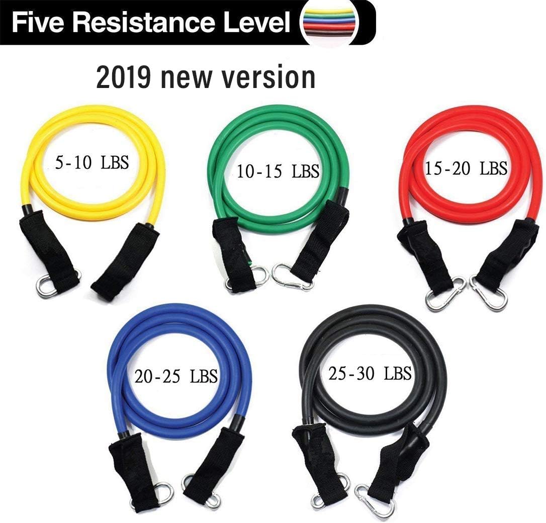 Resistance bands stretched showing elasticity