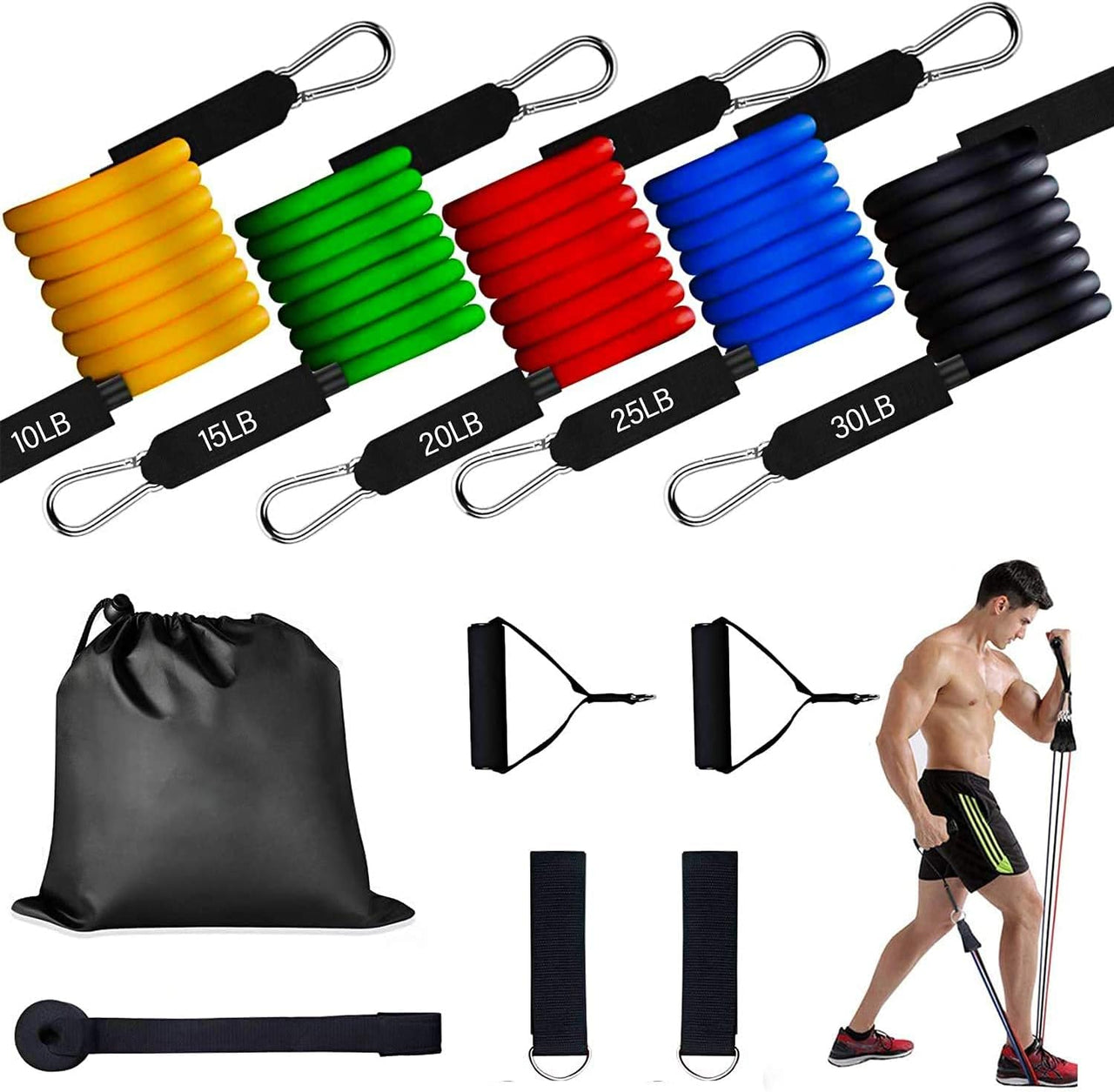 Resistance Bands Set Workout Exercise Training Tube