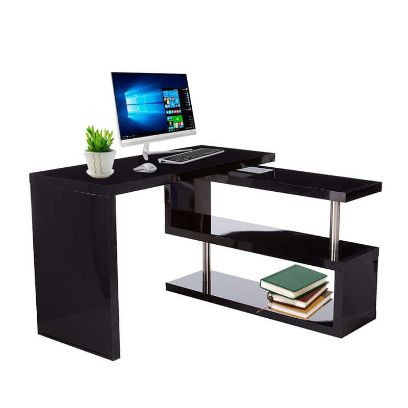 Computer desk with bookshelf - The Shopsite