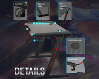 Thumbnail for Gaming desk assembled with black frame
