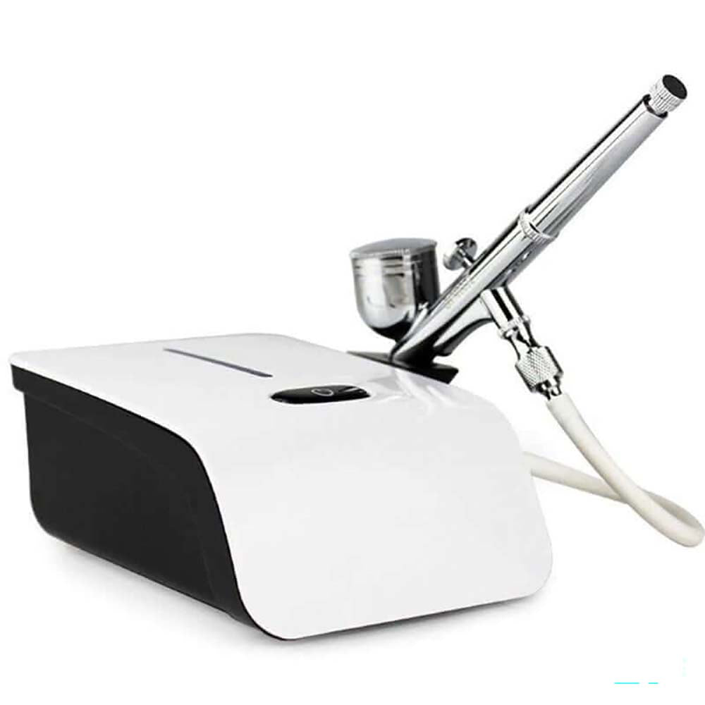 Portable airbrush kit packed inside storage box