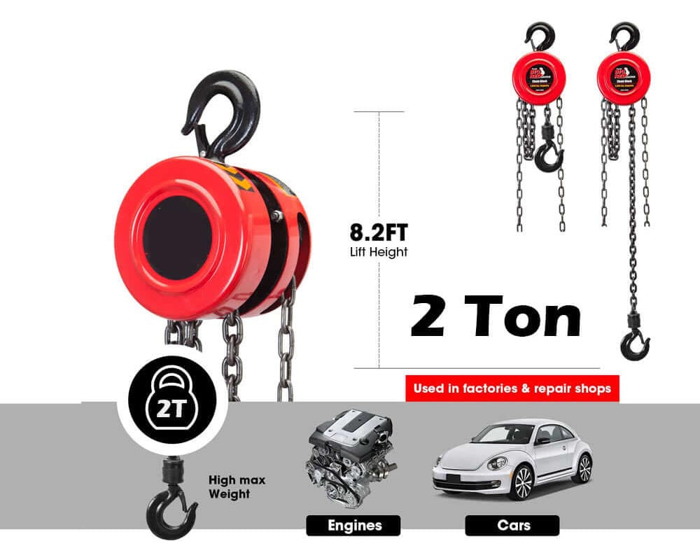 Chain hoist with roller ball bearing mechanism detail